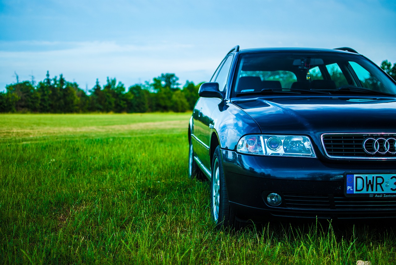 audi a4 meadow free photo