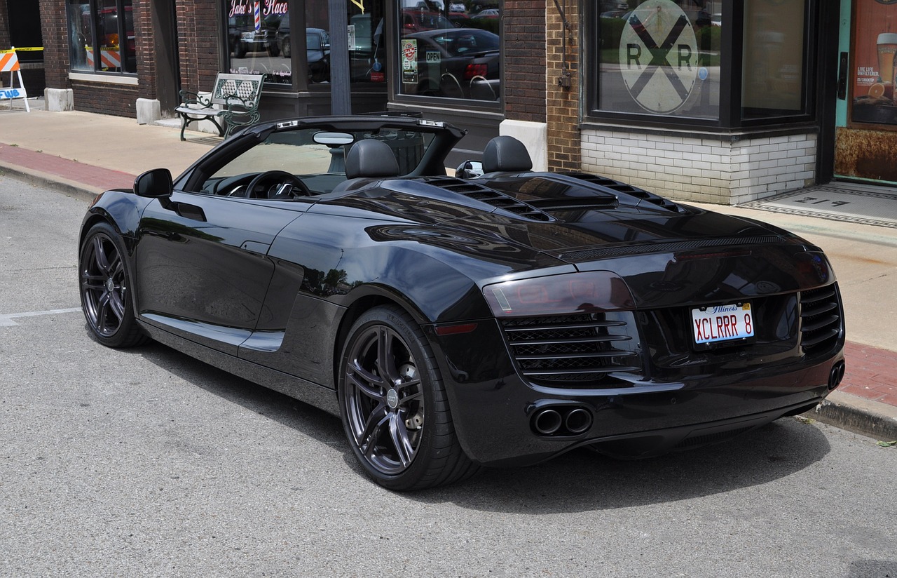 audi r8 cabriolet sport car free photo