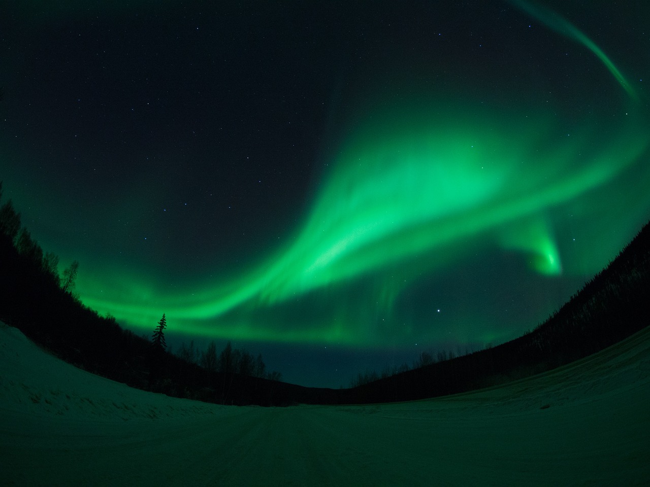 aurora alaska fairbanks free photo