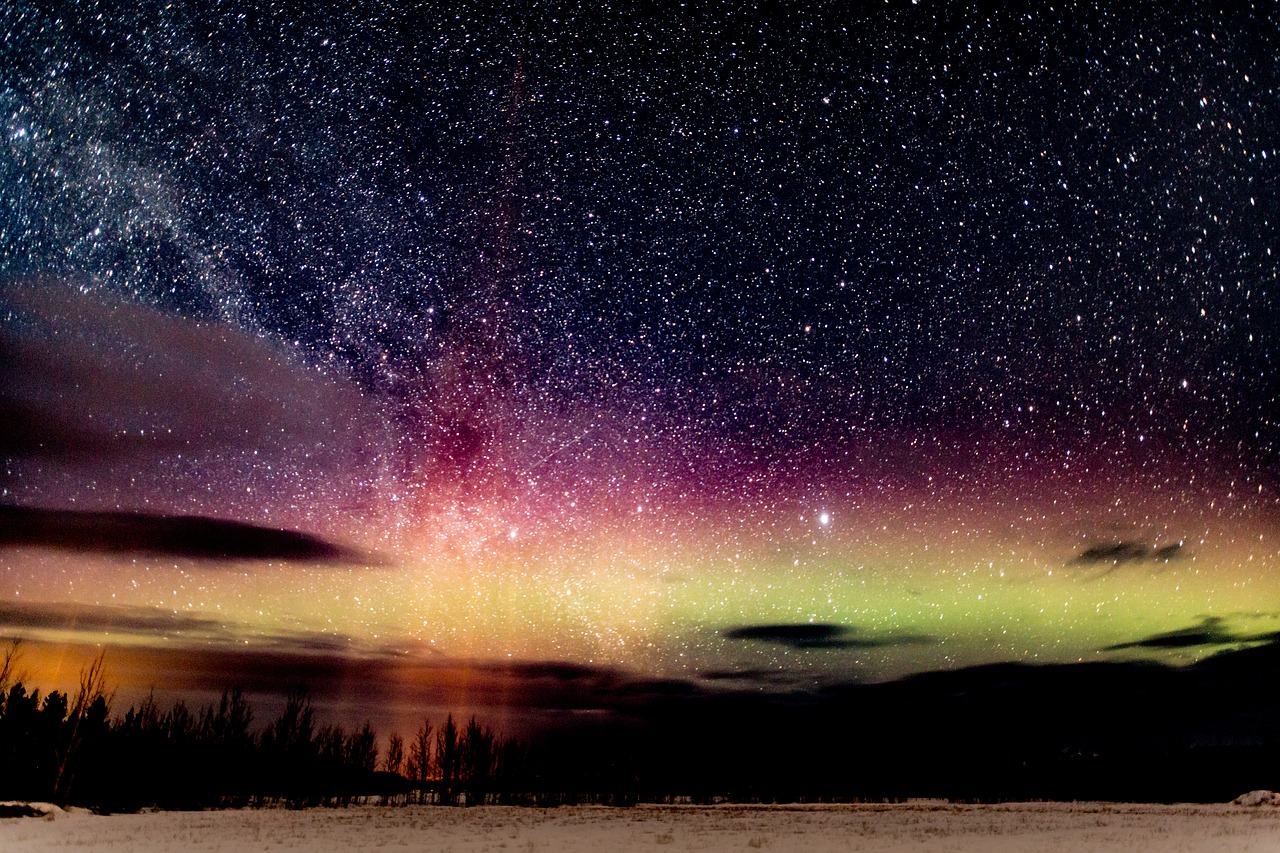 aurora borealis night free photo