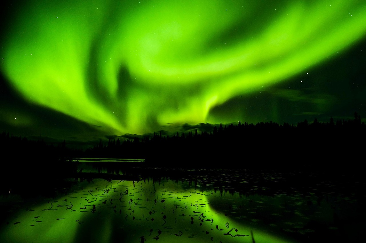 aurora borealis northern lights sky free photo