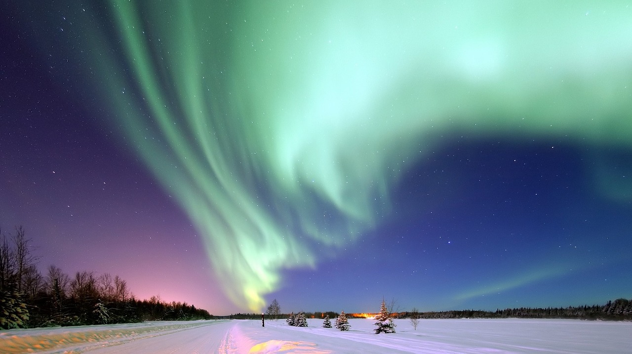 aurora borealis alaska space free photo