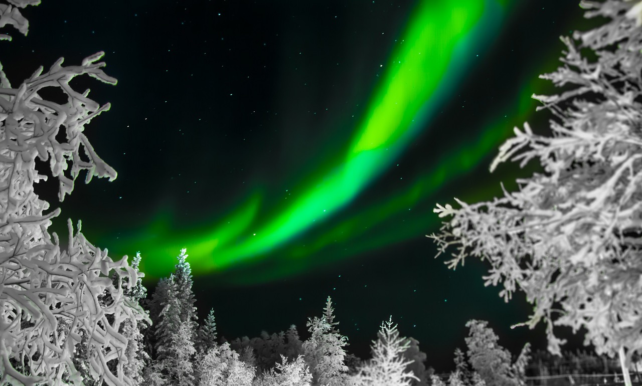 aurora borealis northern lights sky free photo