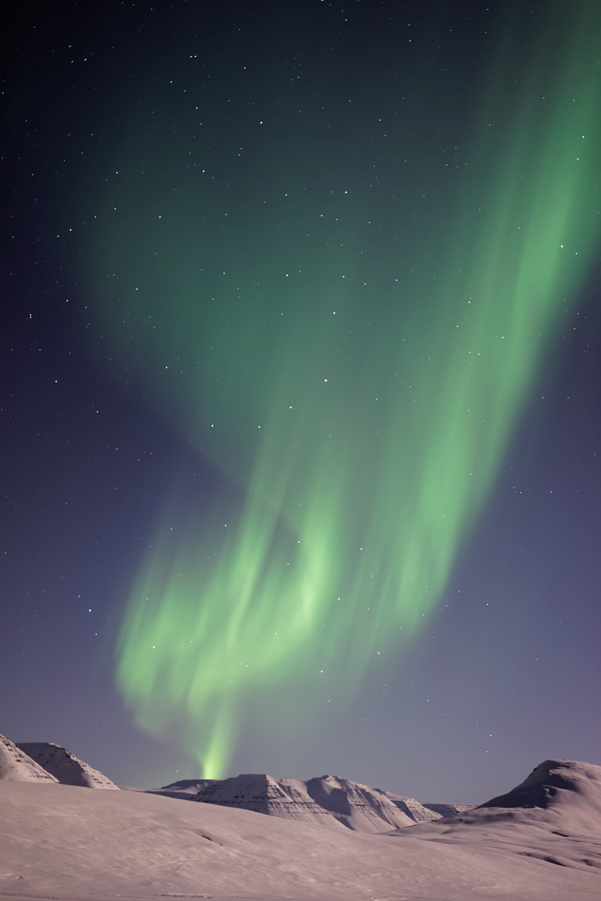 aurora borealis cold landscape free photo