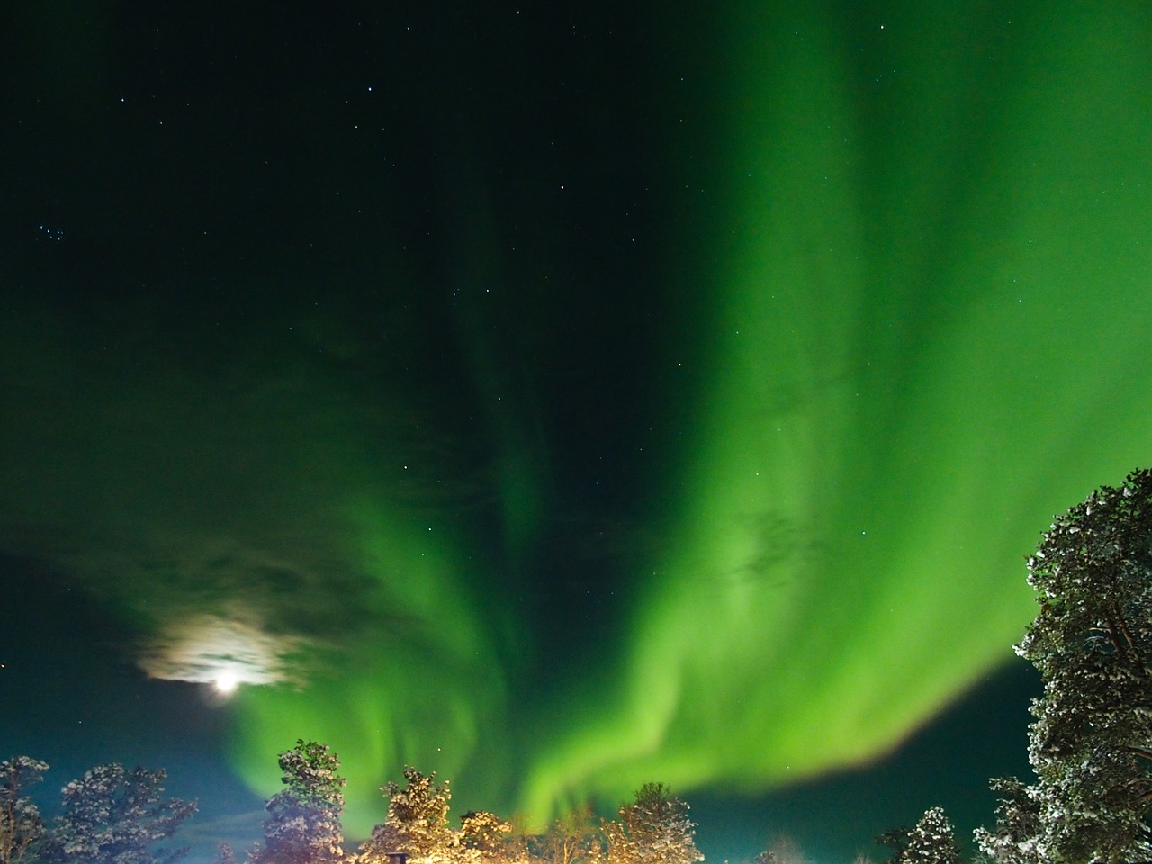 aurora borealis finland inari free photo