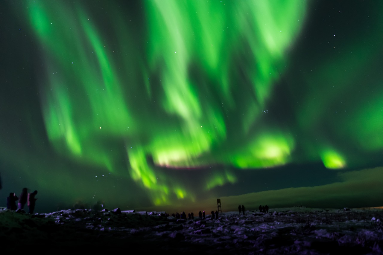 aurora borealis iceland northern free photo