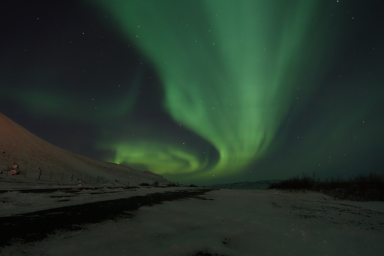 aurora borealis  northern lights  iceland free photo