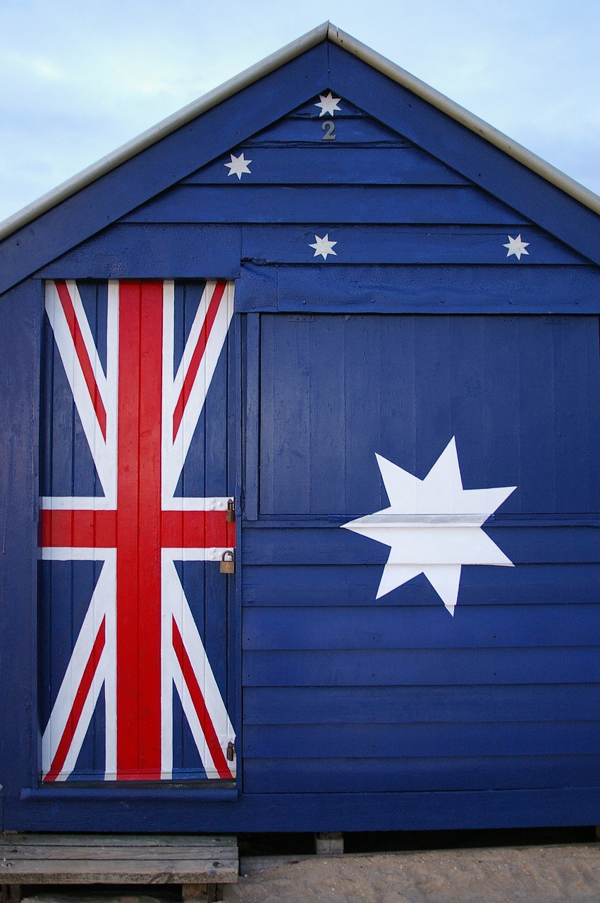 australia beach flag free photo