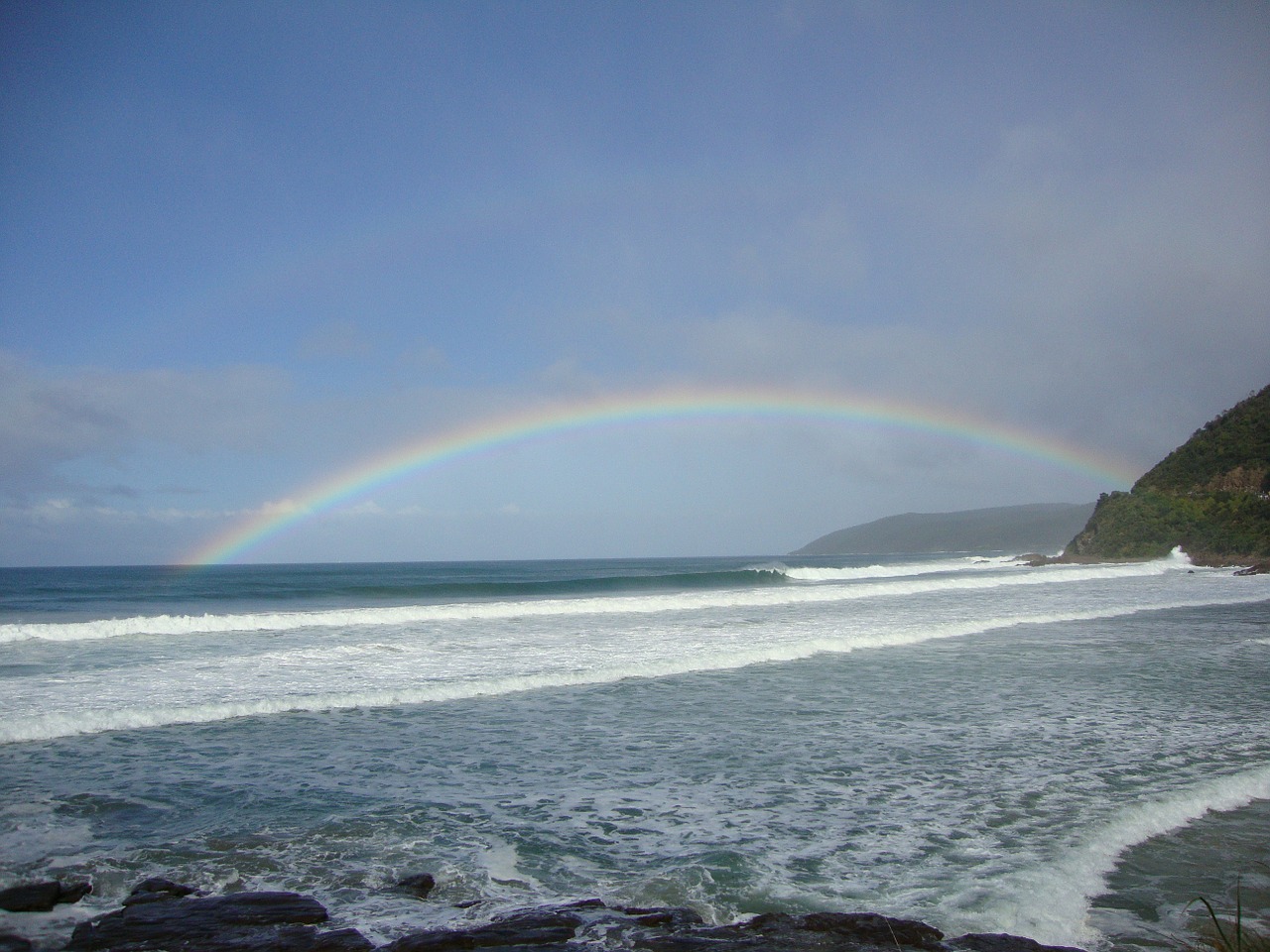 australia rainbow great ocean road free photo