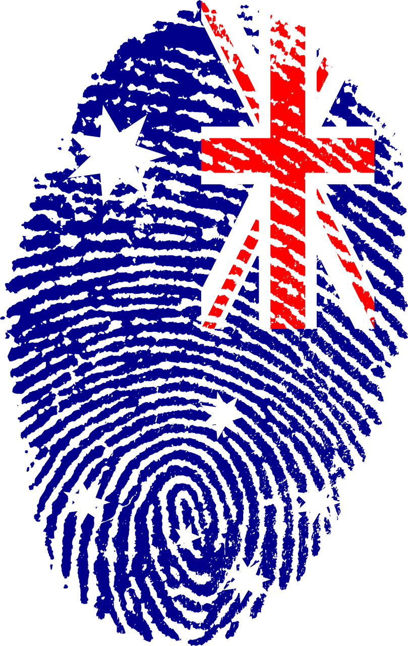 australia flag fingerprint free photo
