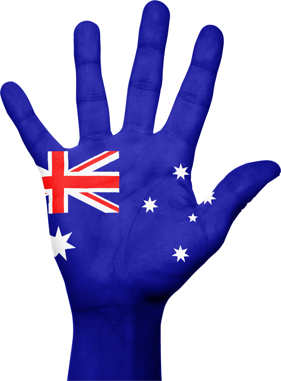 australia flag hand free photo