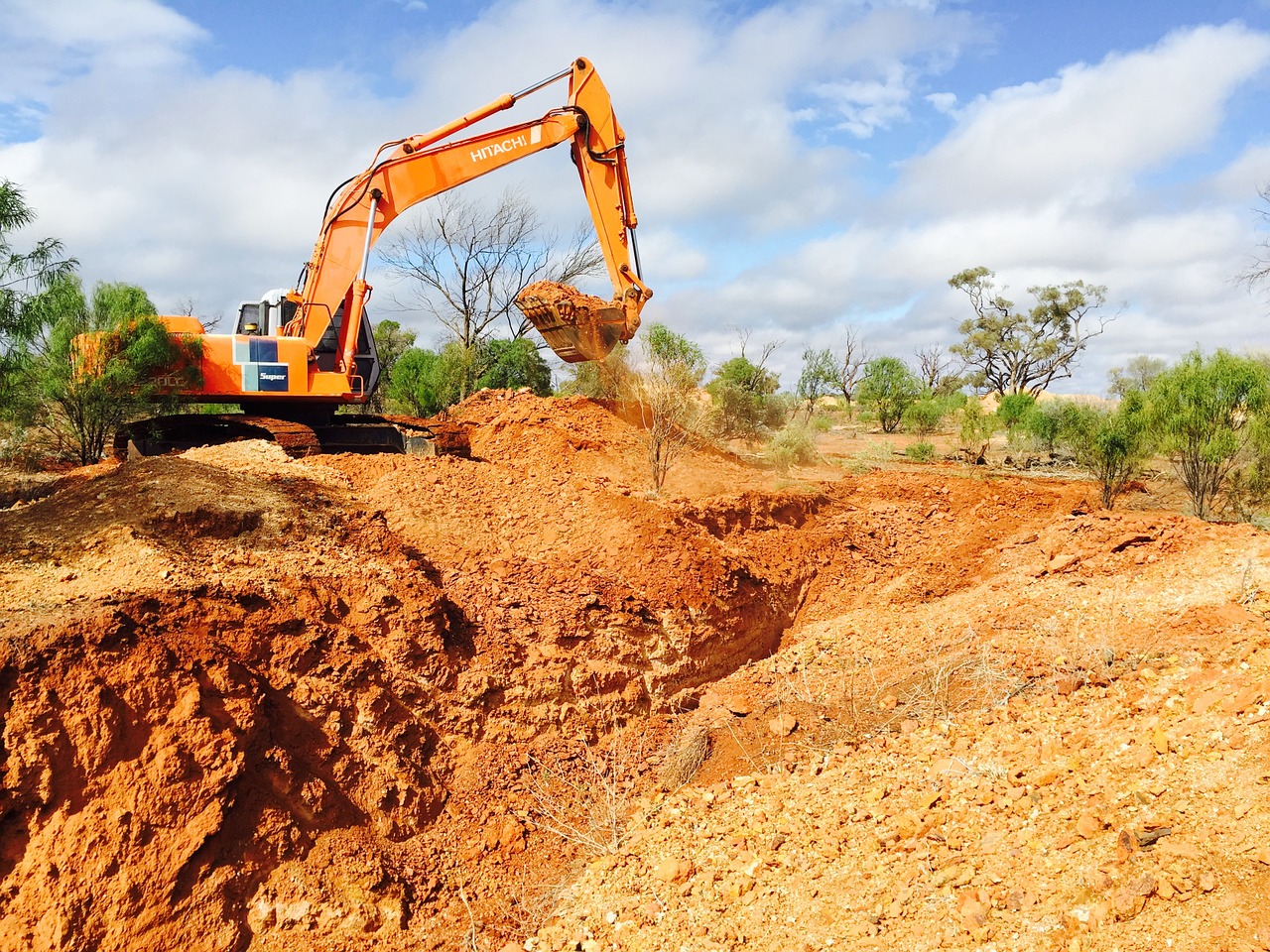 australian opal excavator free photo