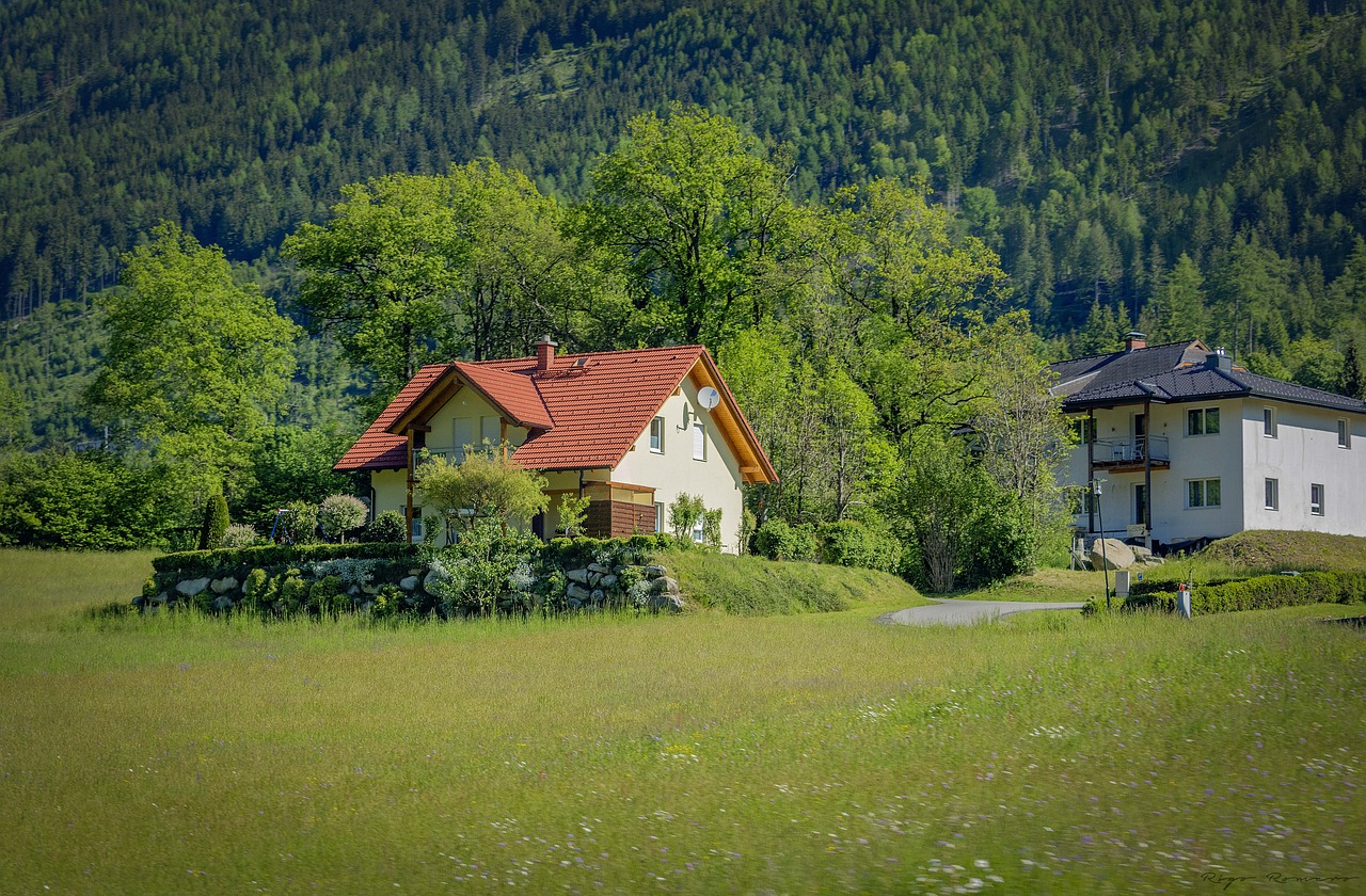 austria fields trees free photo