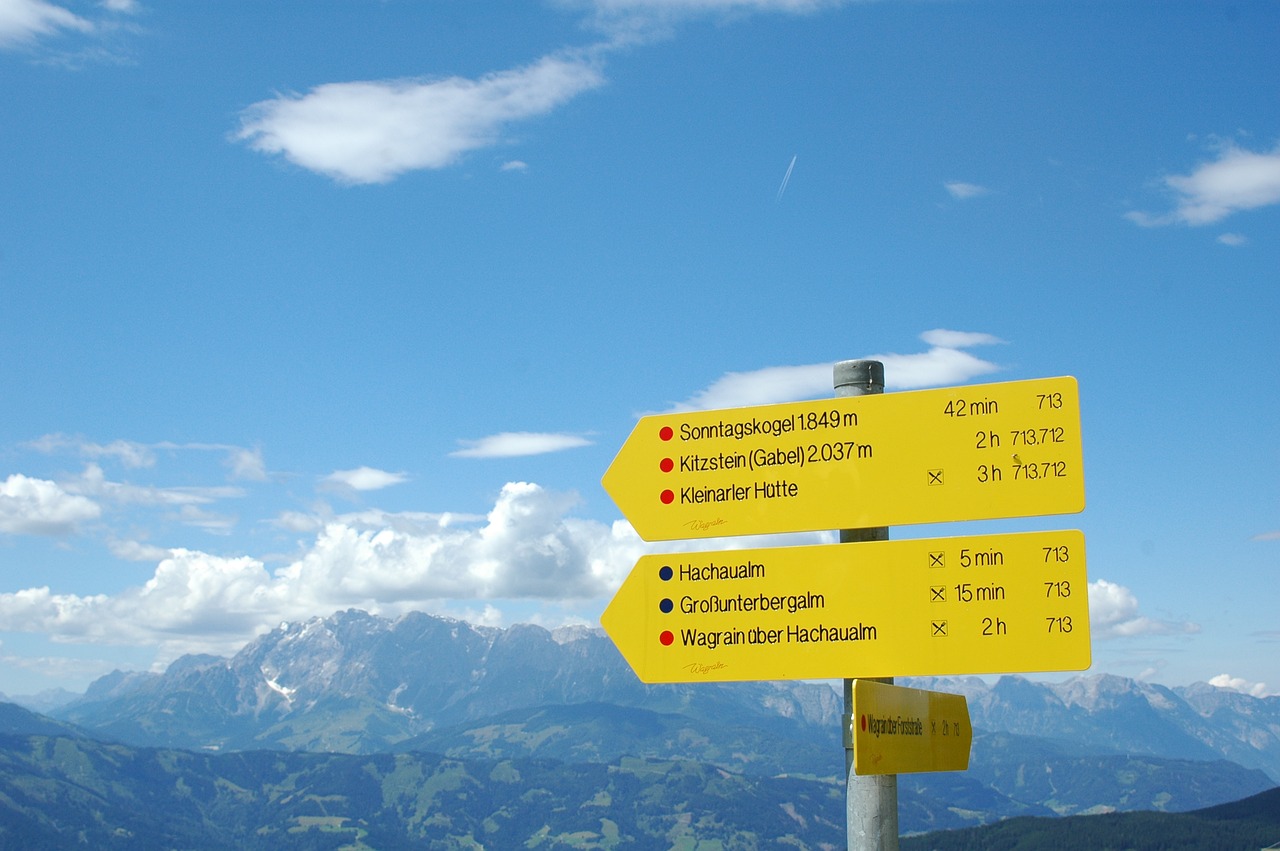 austria walk signpost free photo