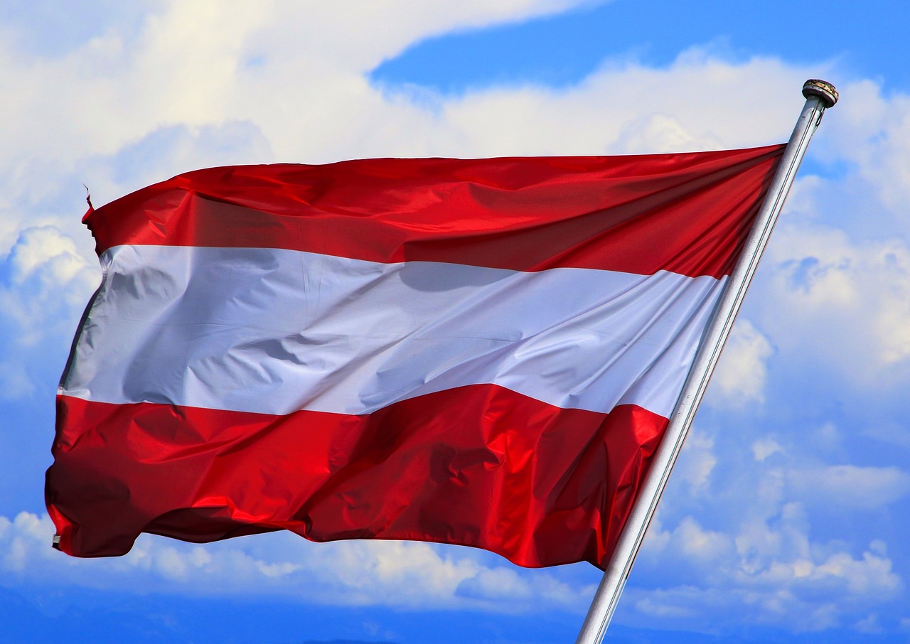 austria flag wind free photo
