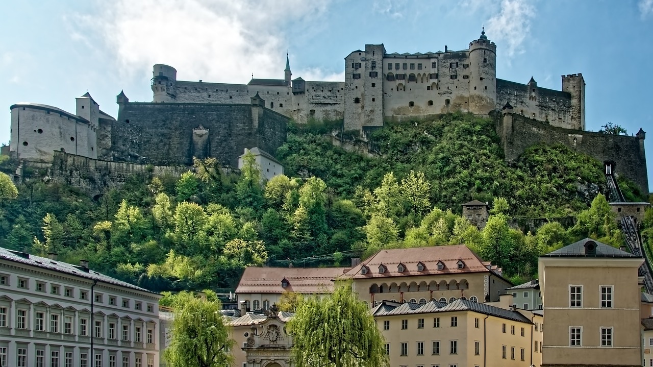 austria  salzburg  town castle free photo