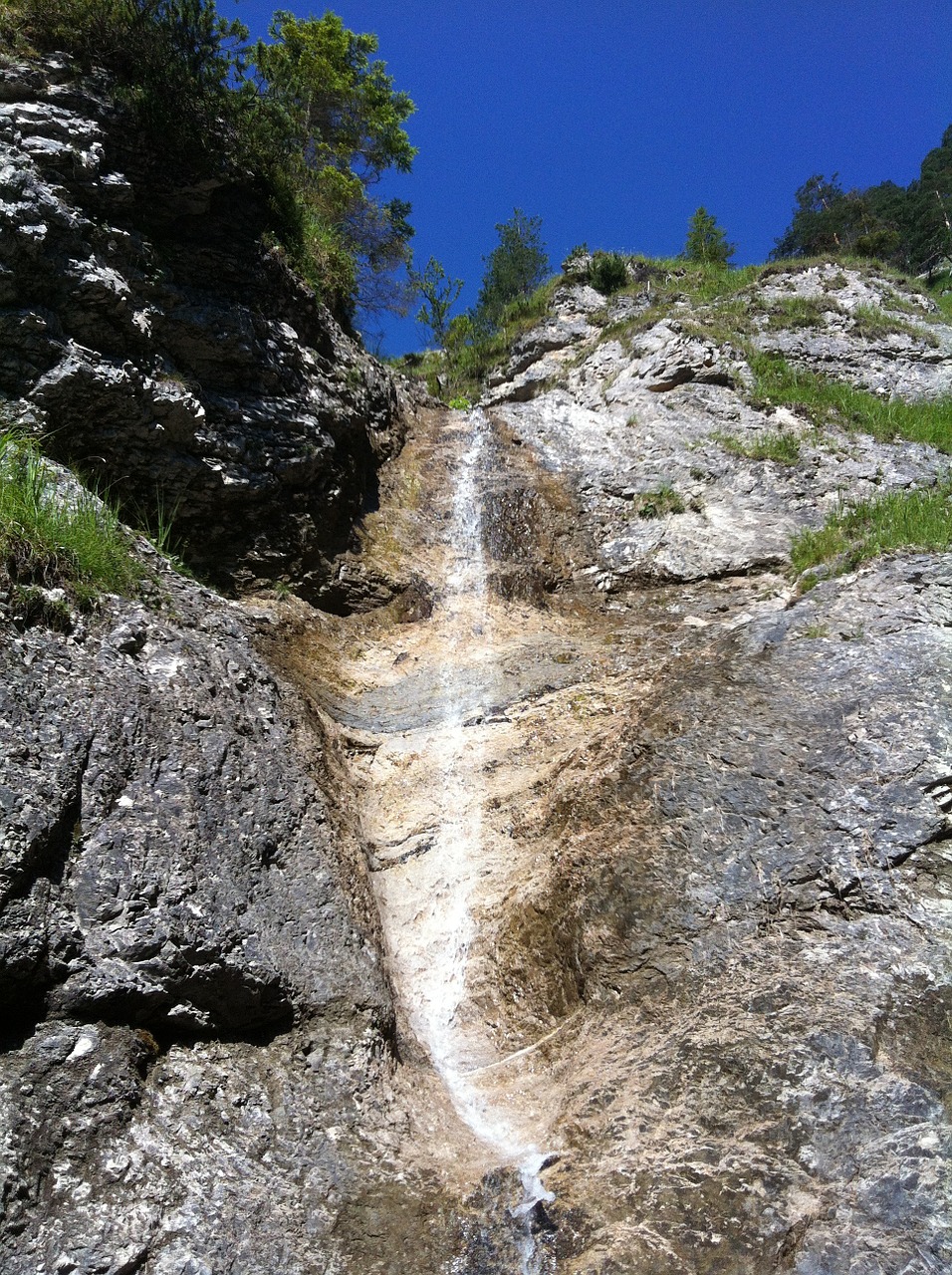 austria mountain waterfall free photo