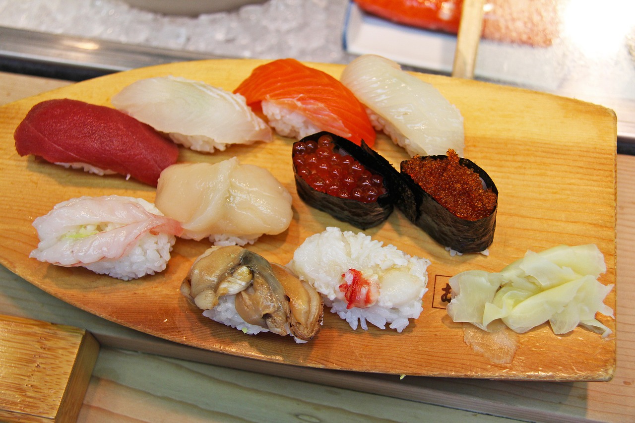 authentic sushi sashimi free photo
