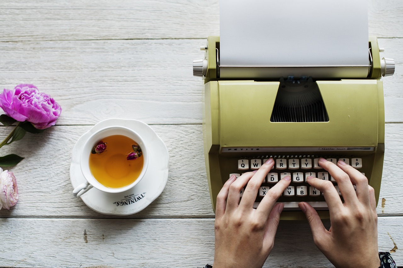 author  typewriter  caffeine free photo