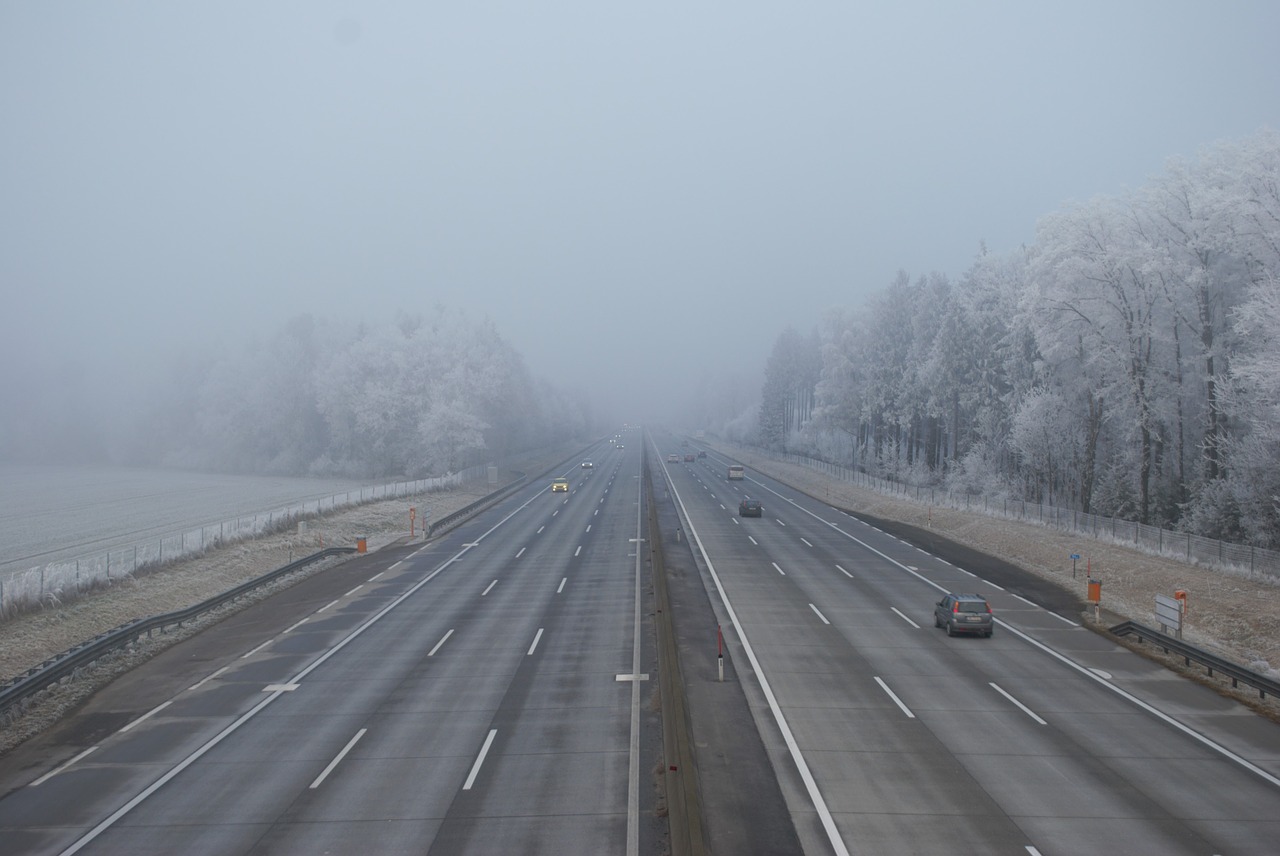 auto fog highway free photo
