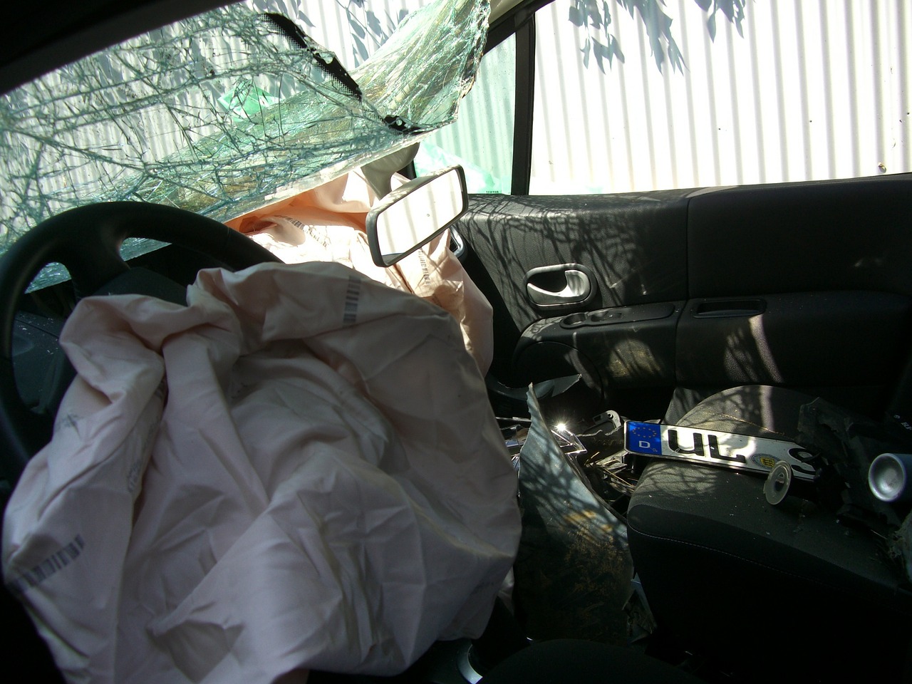 auto accident driver's seat free photo