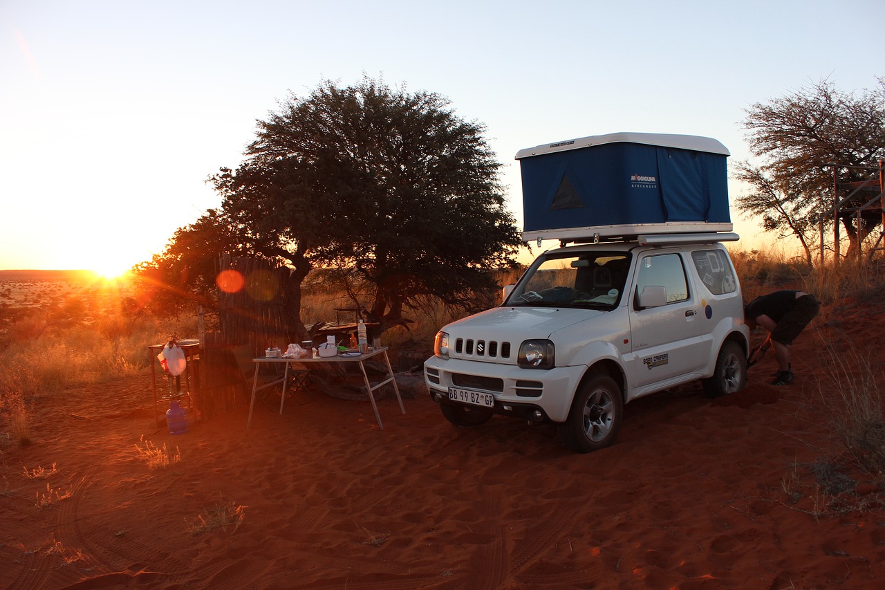 auto roof tent namibia free photo