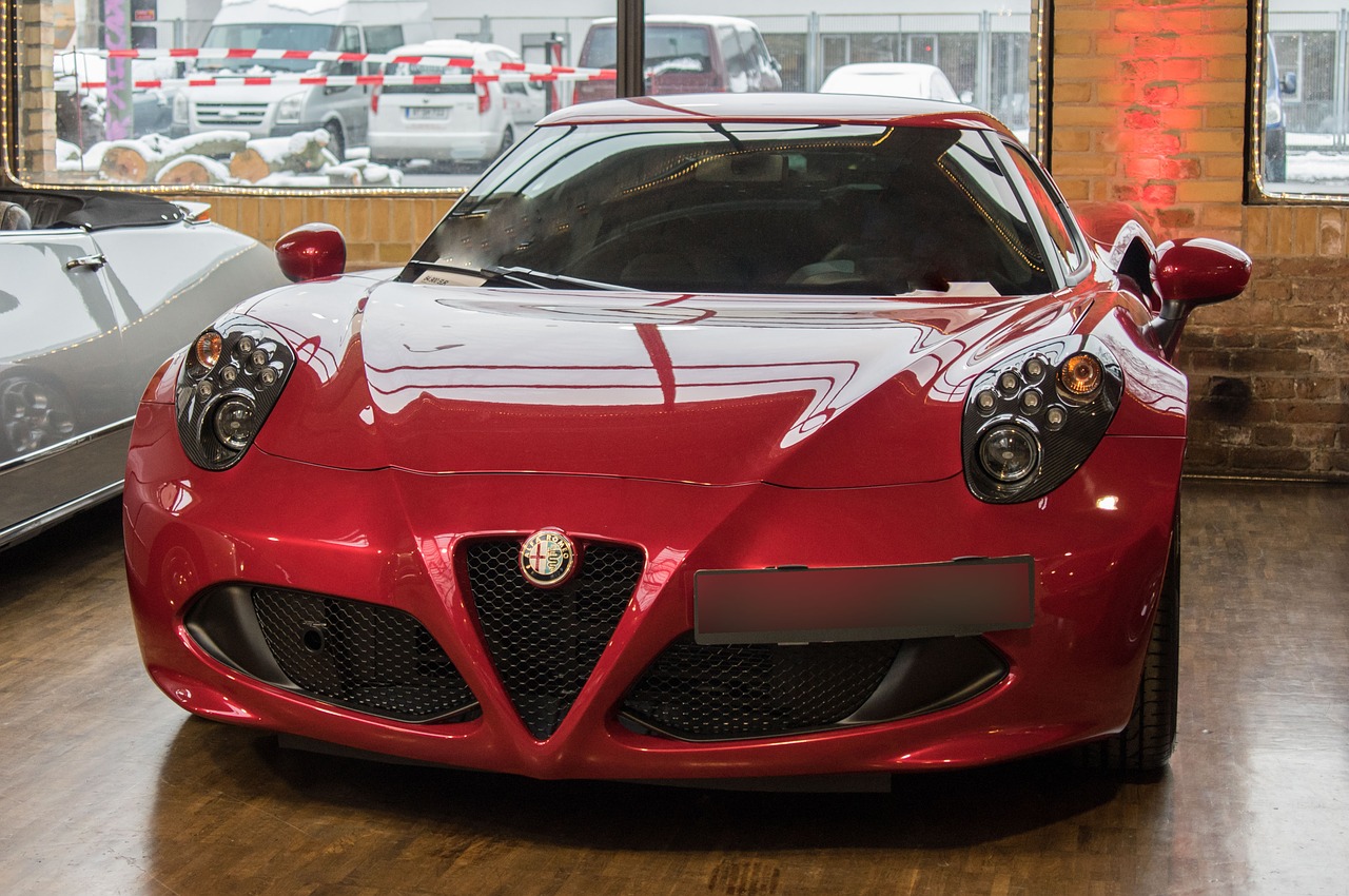 auto alfa romeo sports car free photo