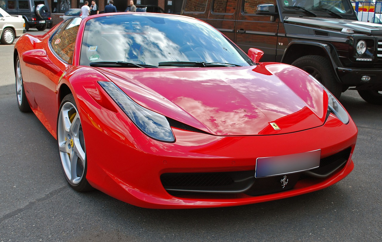 auto  ferrari  sports car free photo