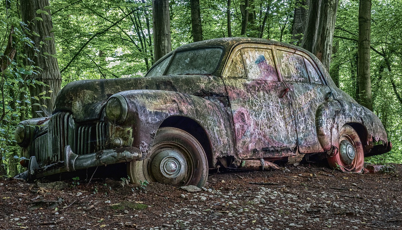 auto  oldtimer  car wreck free photo
