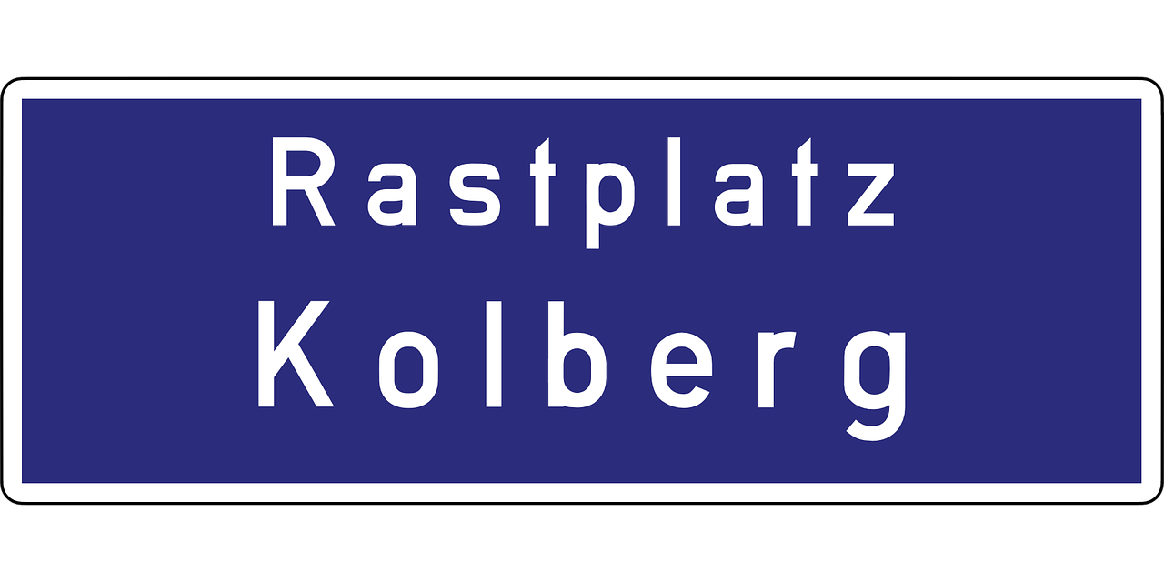 autobahn kolberg road sign free photo