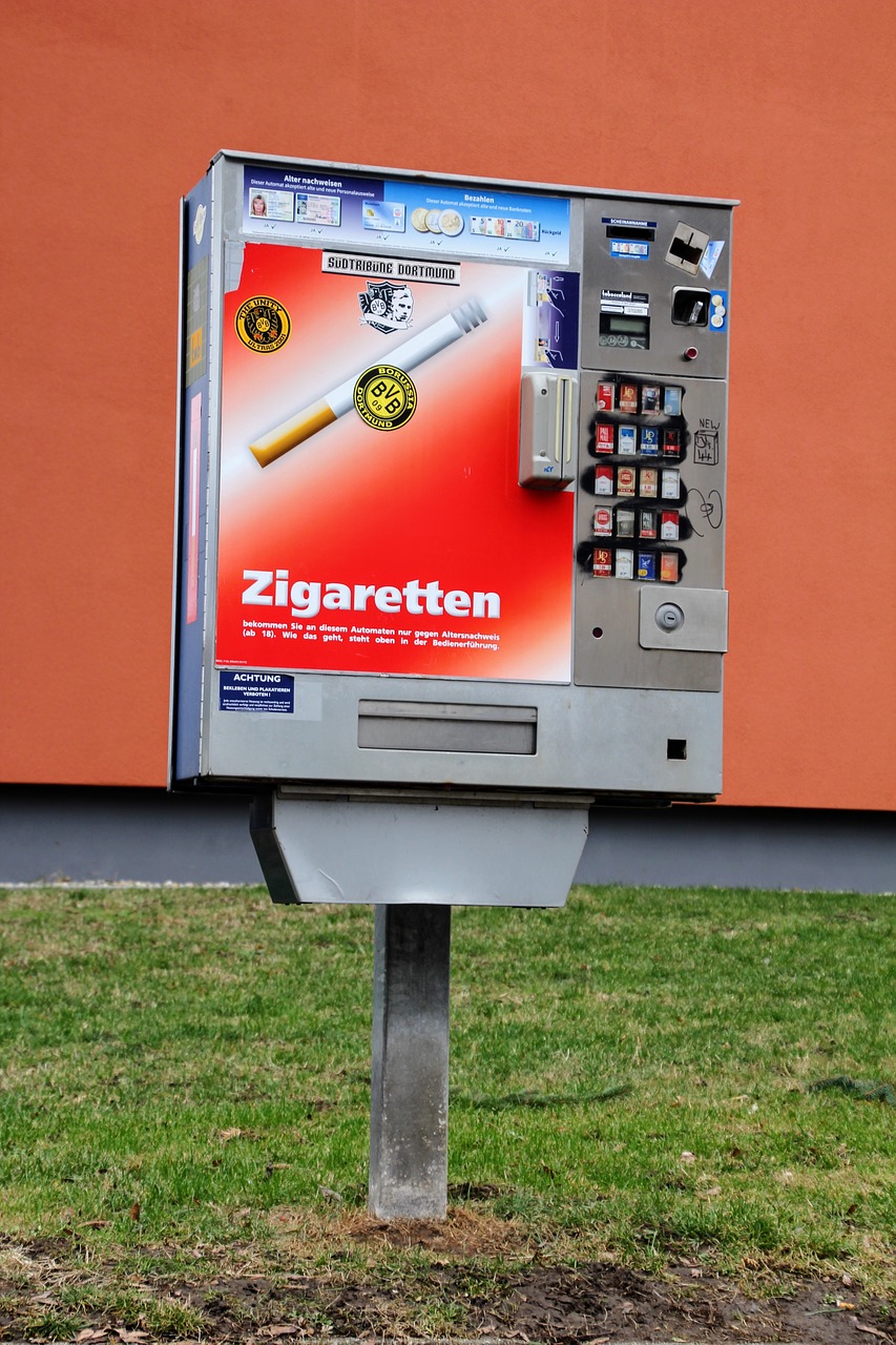 automatic cigarette machine urban free photo