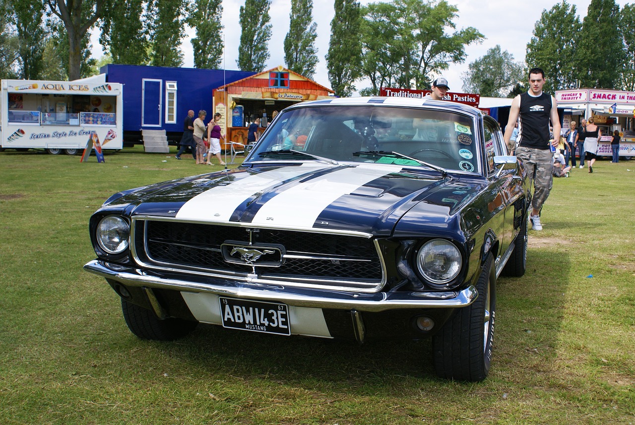 automobile mustang old car free photo