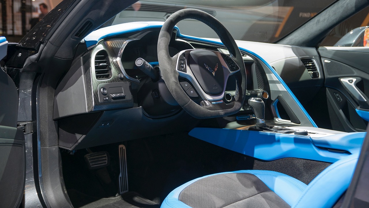 automobile interior corvette grand sport free photo