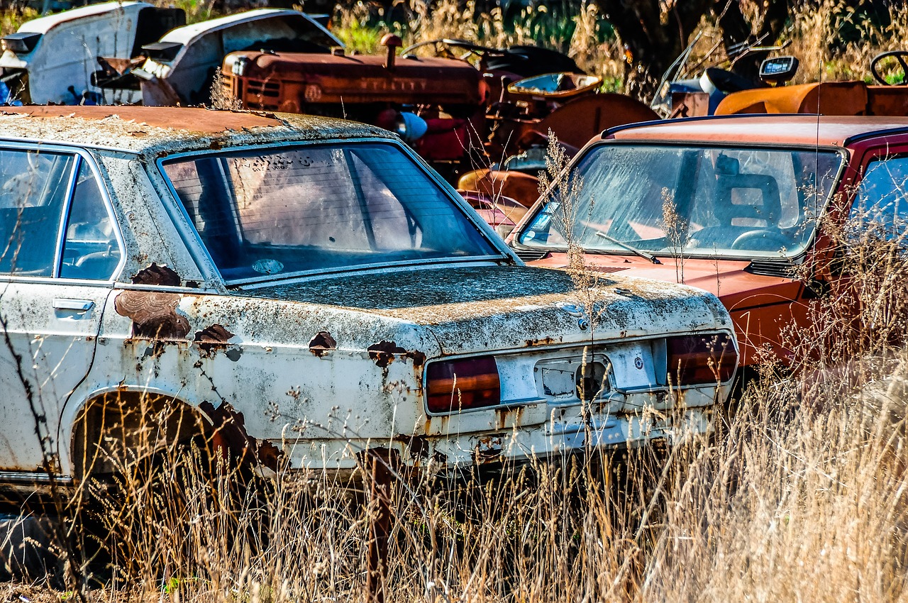 automobile abandoned rusty free photo