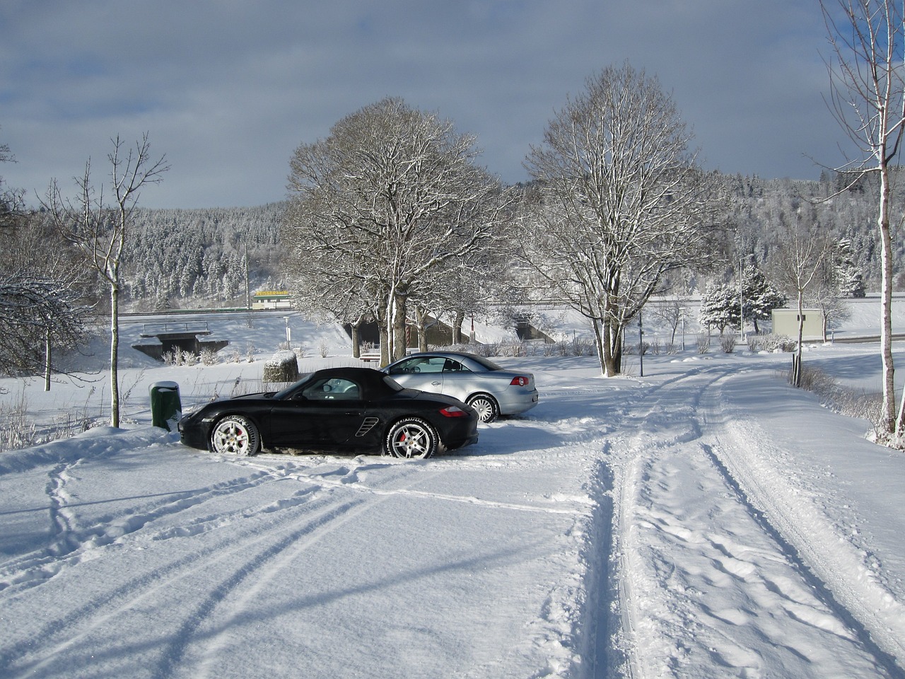 autos winter snow free photo