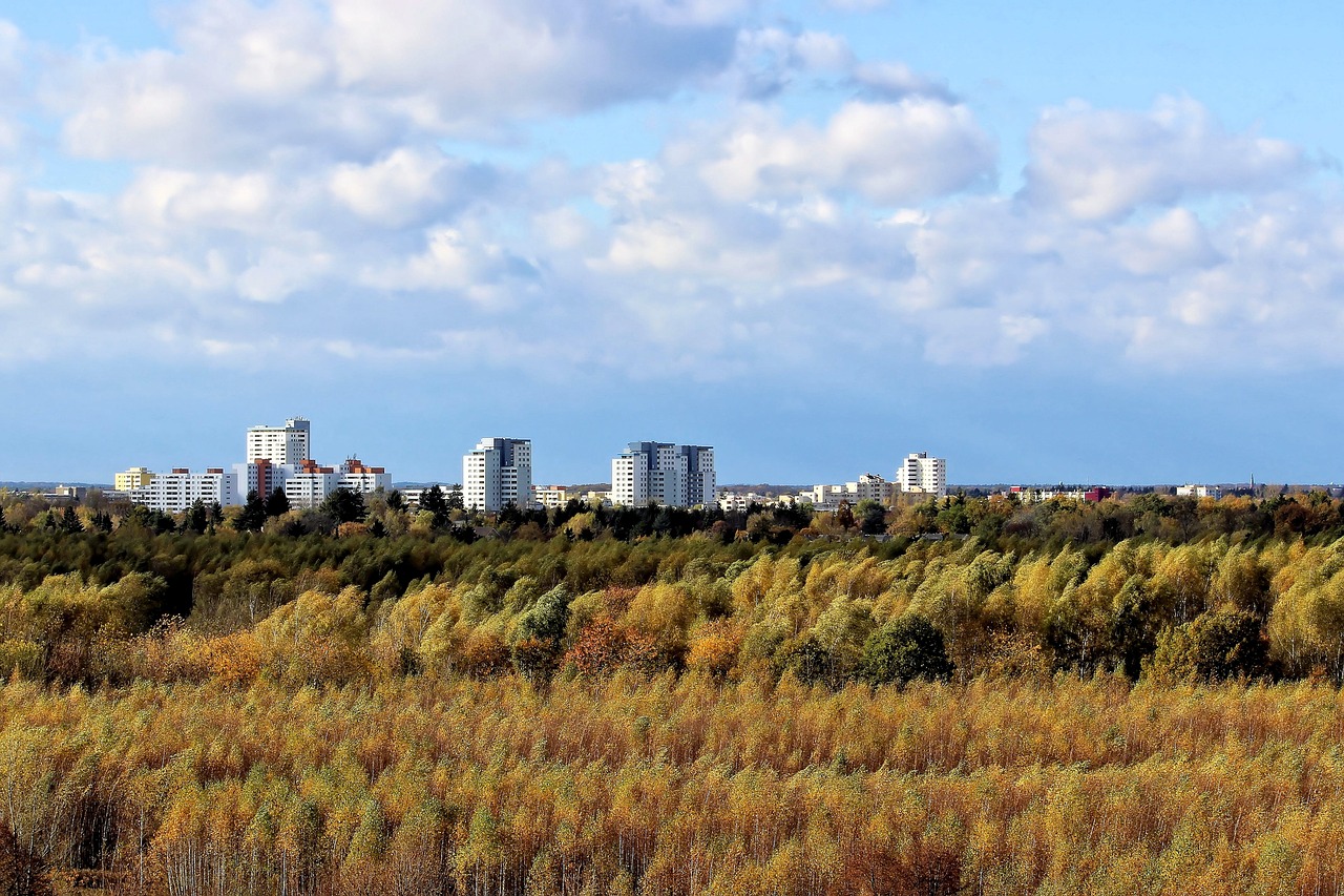 autumn skyline landscape free photo