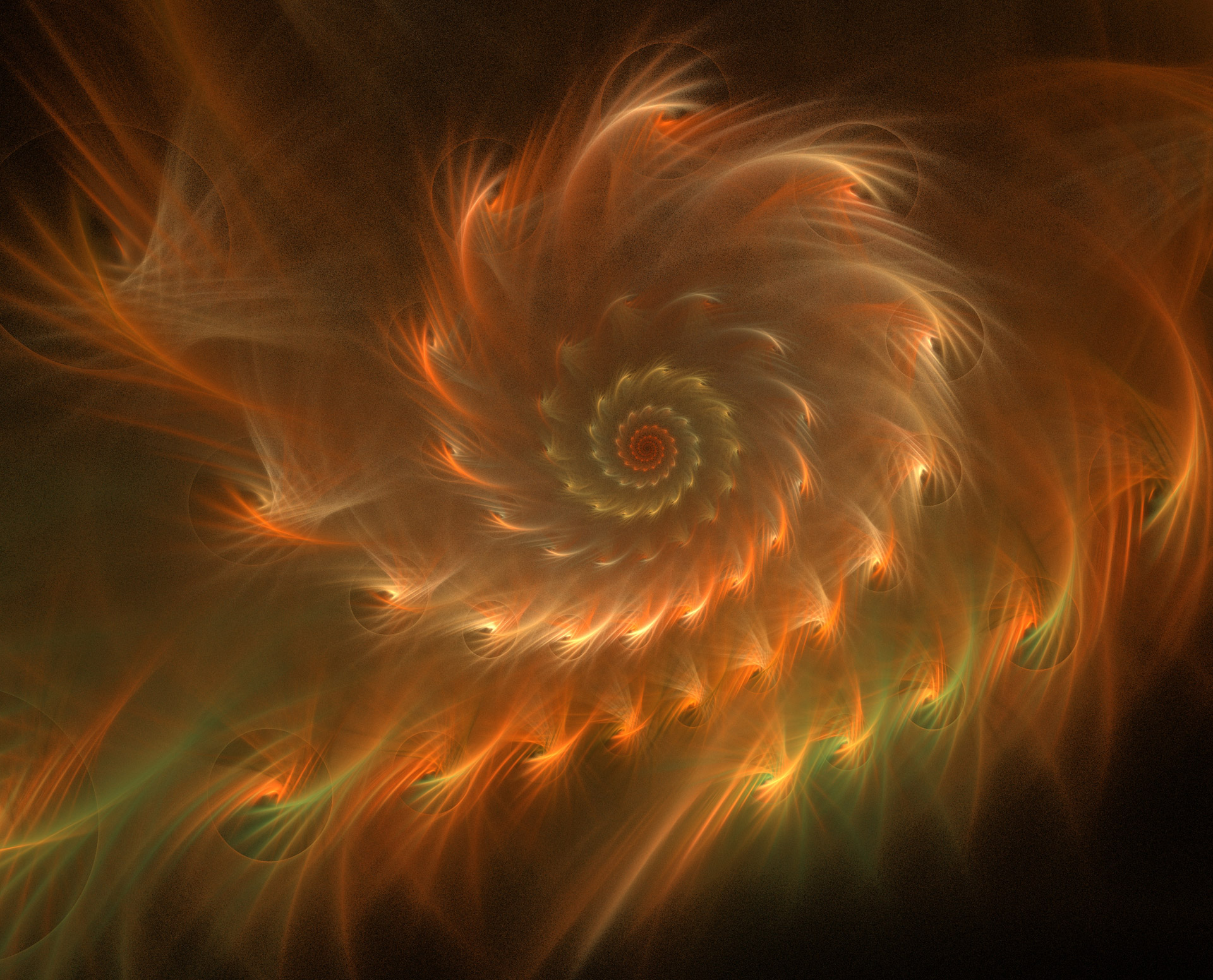 autumn swirls fractal free photo