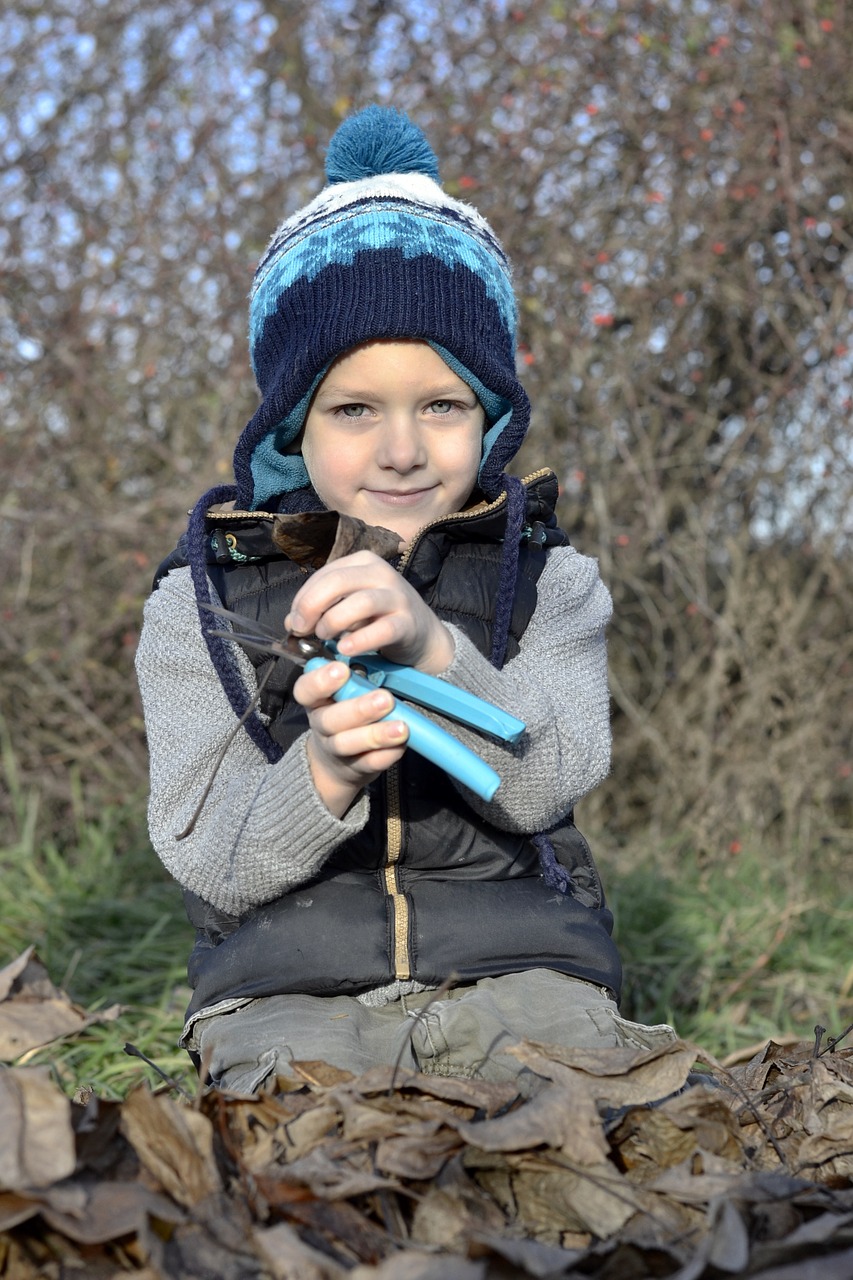 autumn boy kid free photo