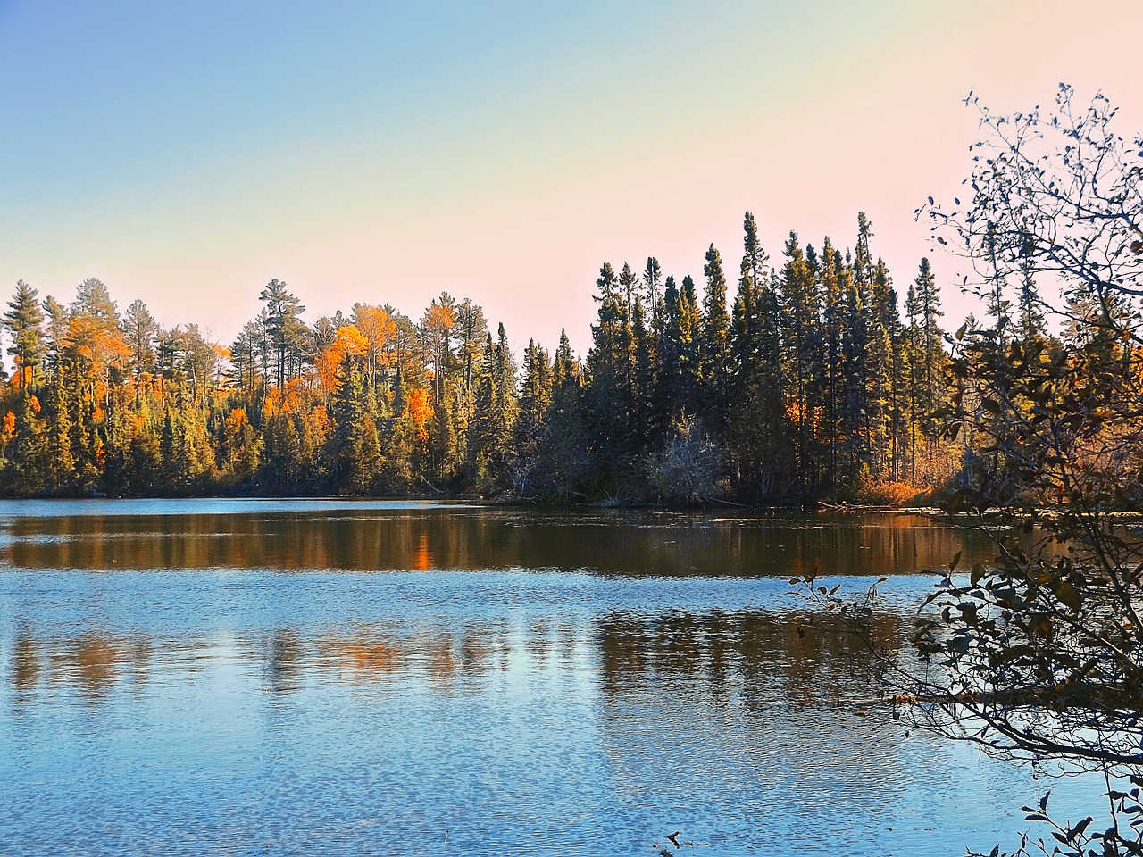 autumn water nature free photo