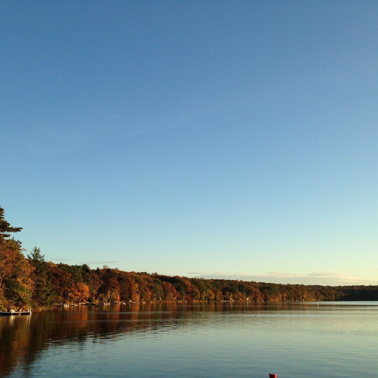 autumn lake sky free photo