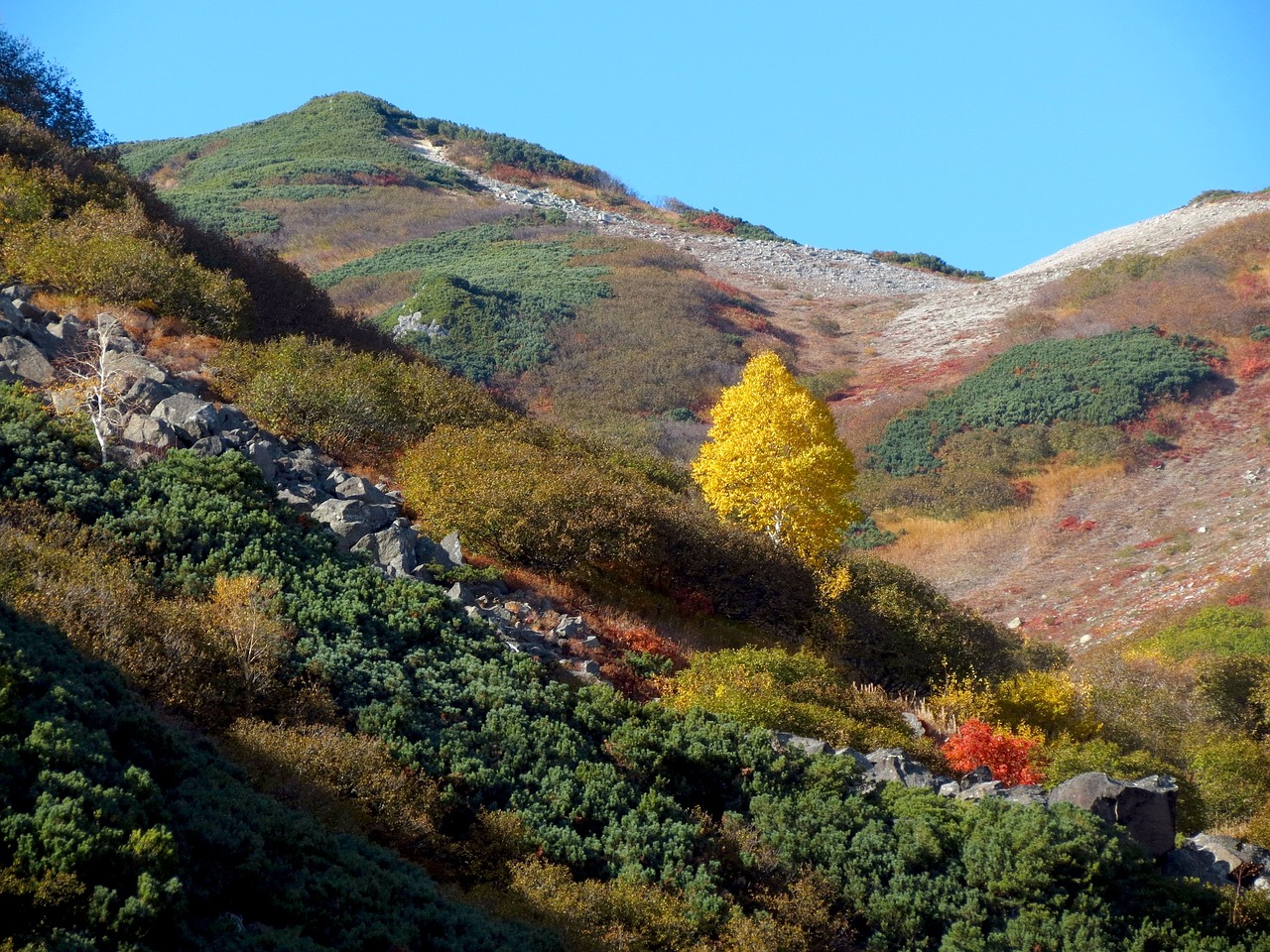 autumn mountains clouds free photo