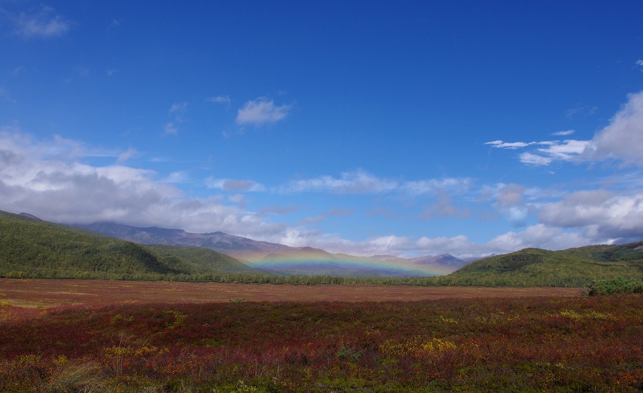 autumn rainbow tundra free photo