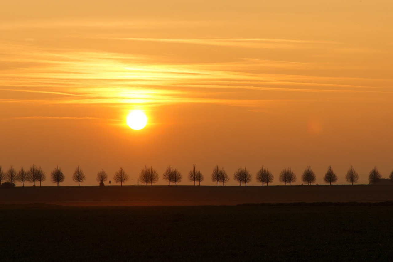 autumn sunset atmospheric free photo