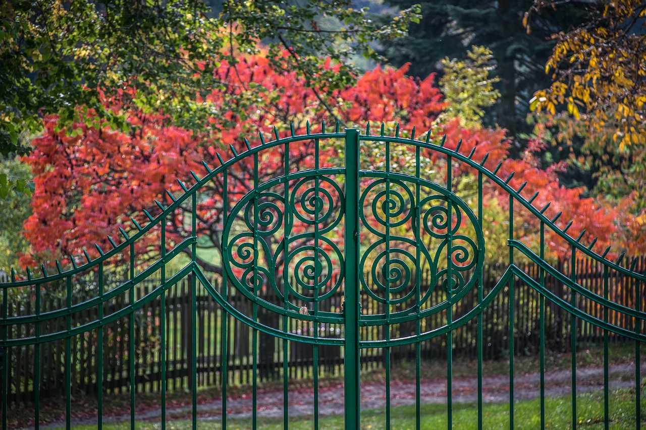 autumn  gate  rural free photo