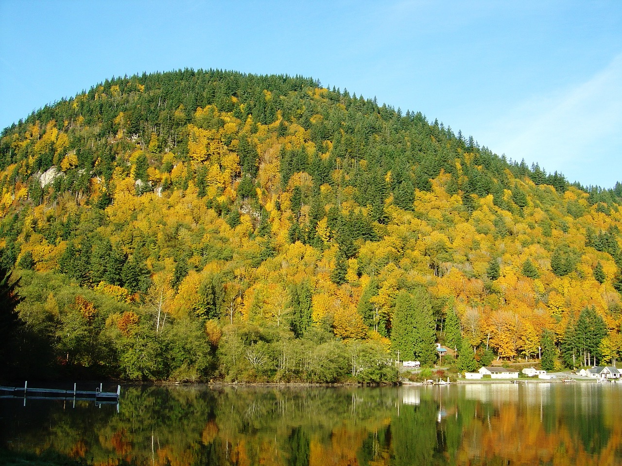 autumn lake nature free photo