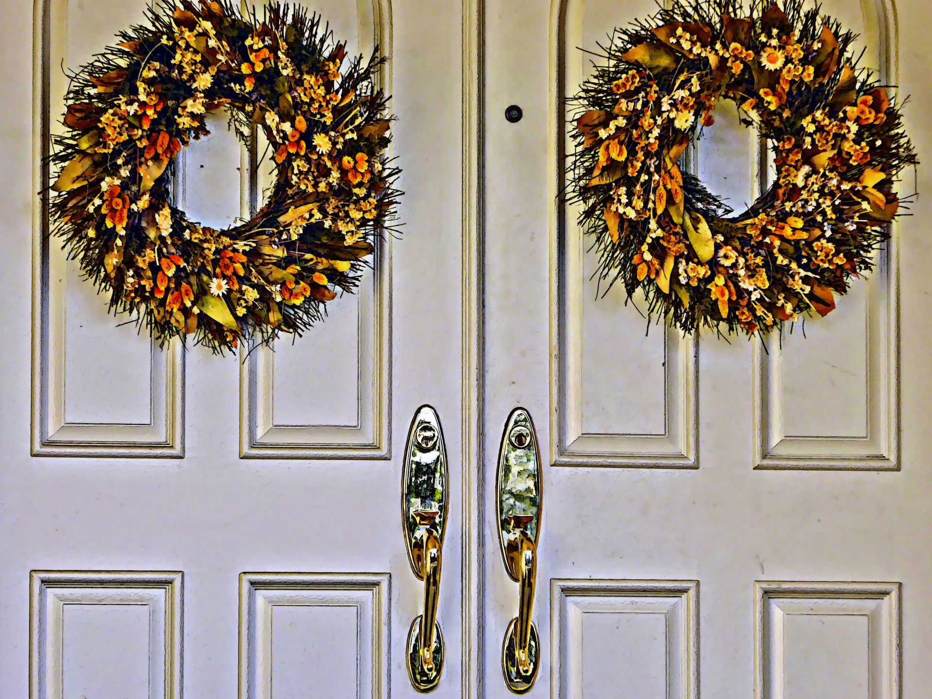autumn door doors free photo