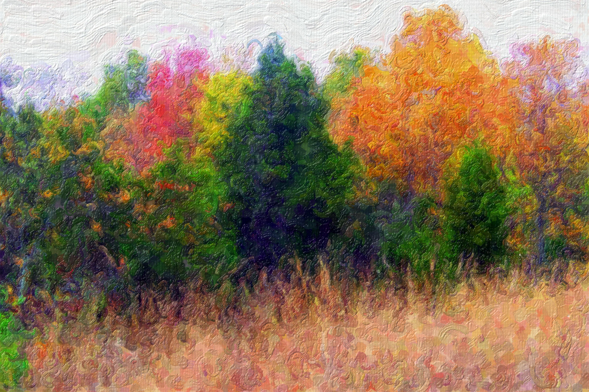 painting autumn landscape free photo