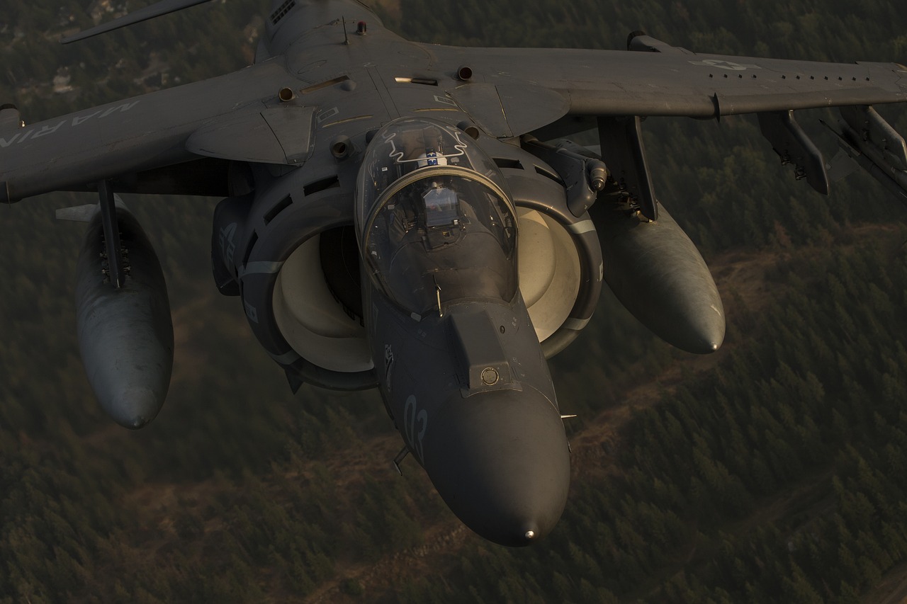 av-8b harrier ii jet vtol free photo