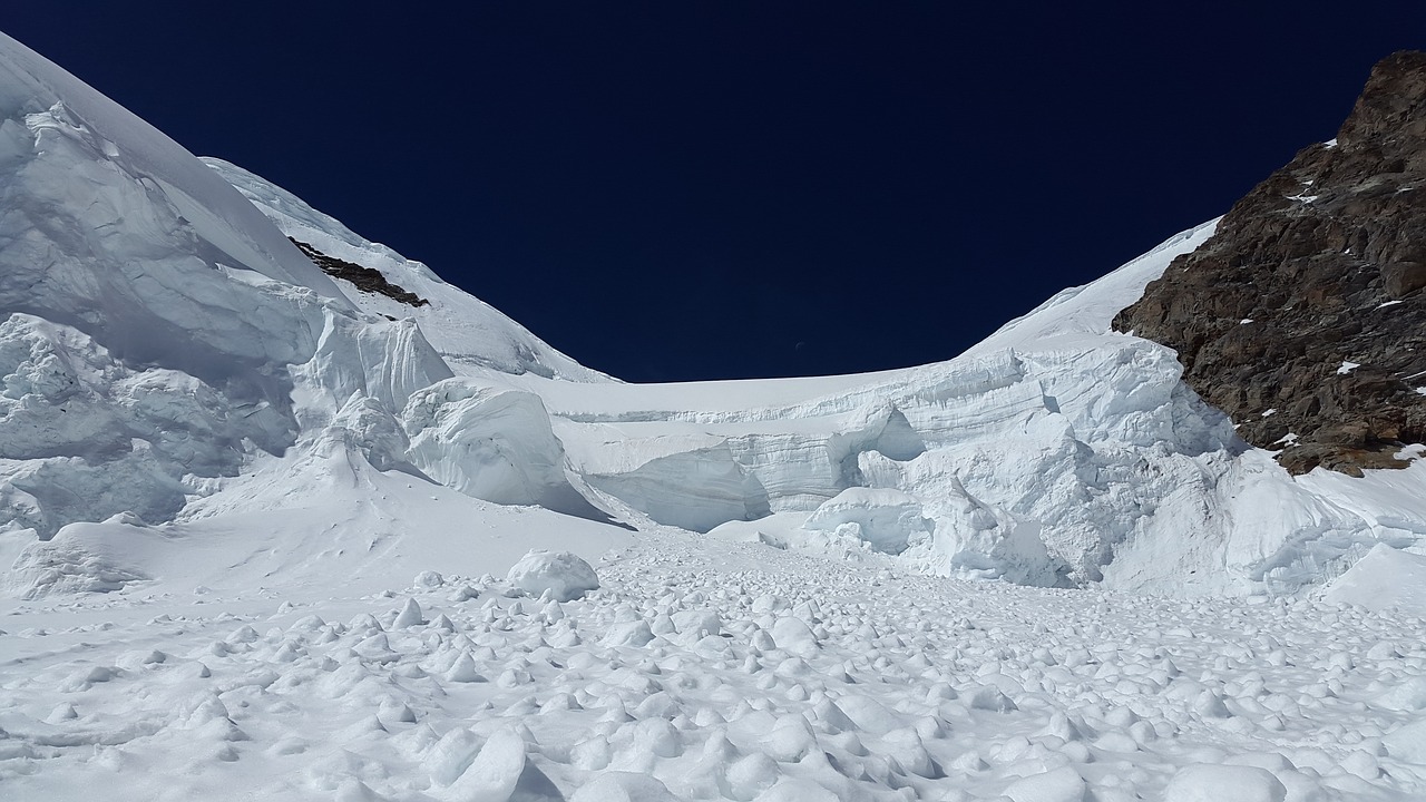 avalanche glacier seracs free photo