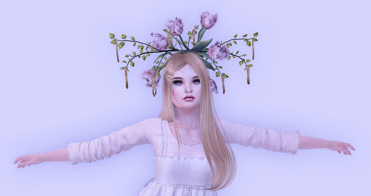 avatar woman flowers free photo